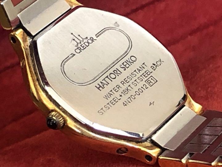 即決 美品 SEIKO CREDOR セイコー クレドール 18KT SS レディース 腕時計 K18 レディース腕時計 時計 電池交換済み  アンティーク 送料無料