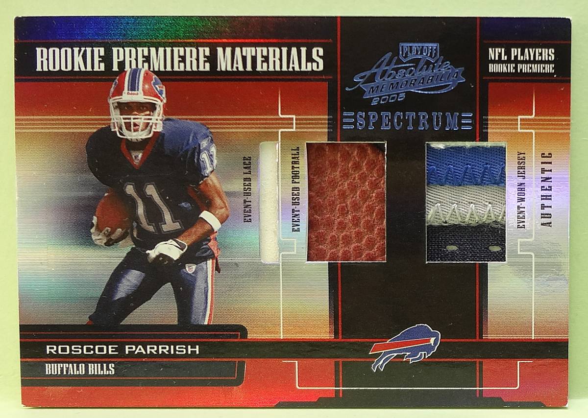  NFL 2005 Playoff Absolute Rookie Premiere Materials ロスコー・パリッシュ Roscoe Parrish 限定７５_画像2