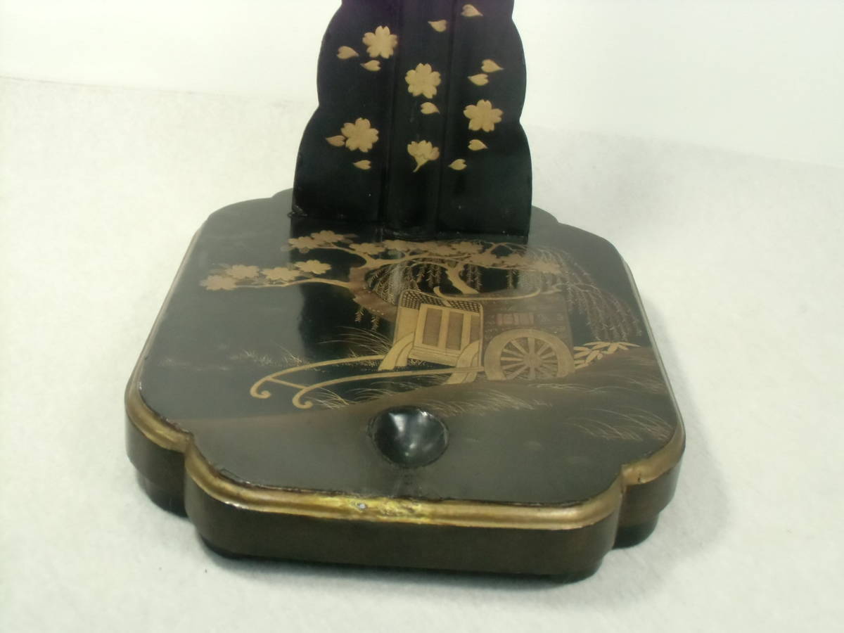 ヤフオク! - 時代物 【 豪華 蒔絵 梨地 漆塗り 御所車 源氏車...