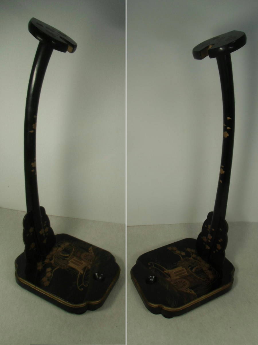 ヤフオク! - 時代物 【 豪華 蒔絵 梨地 漆塗り 御所車 源氏車...