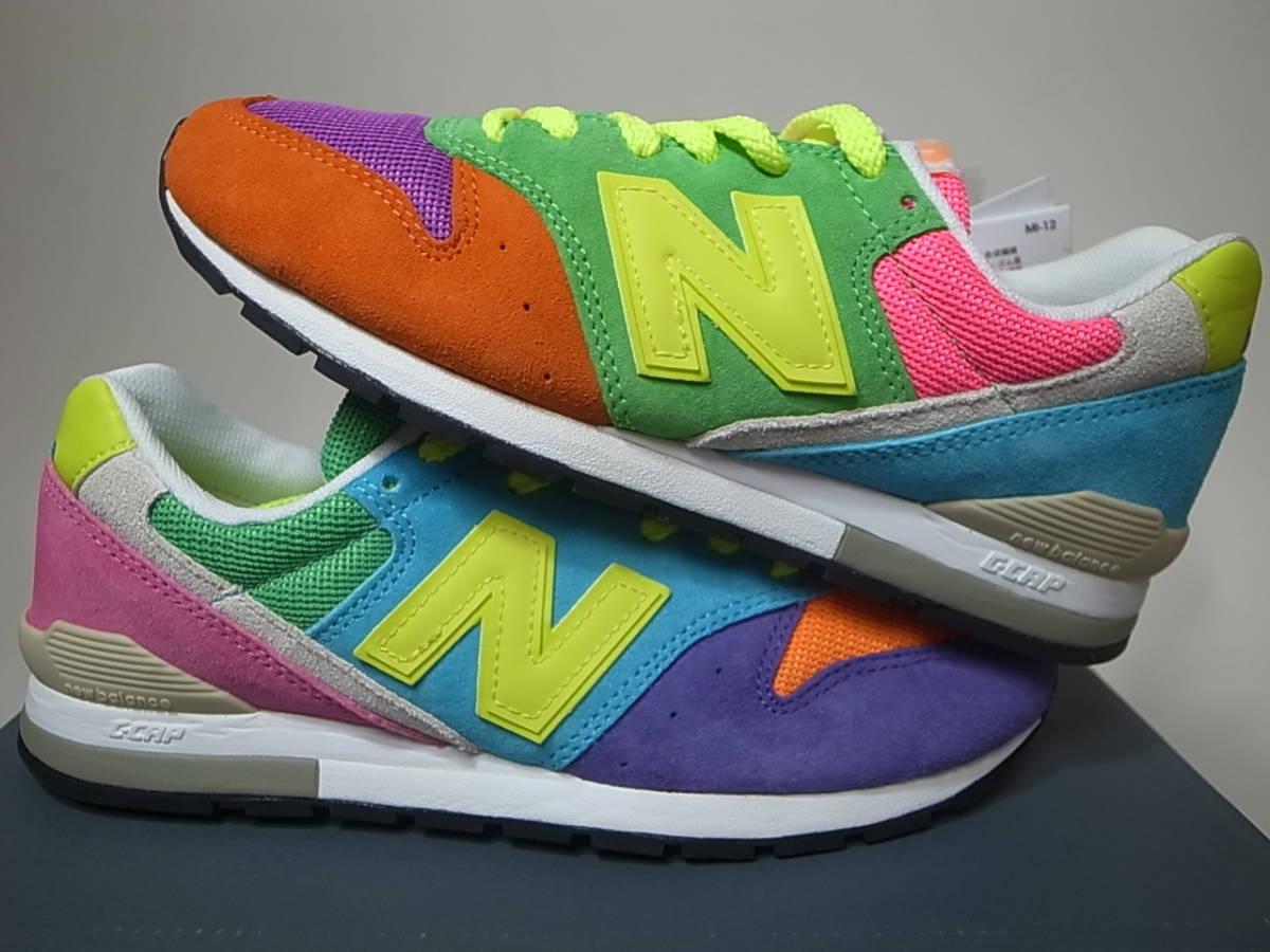 【送料無料 即決】ATMOS x NEW BALANCE CM996ATN 23.5cm US5.5新品アトモス別注コラボ日本996足限定MULTIマルチカラー左右非対称ミスマッチ_画像3