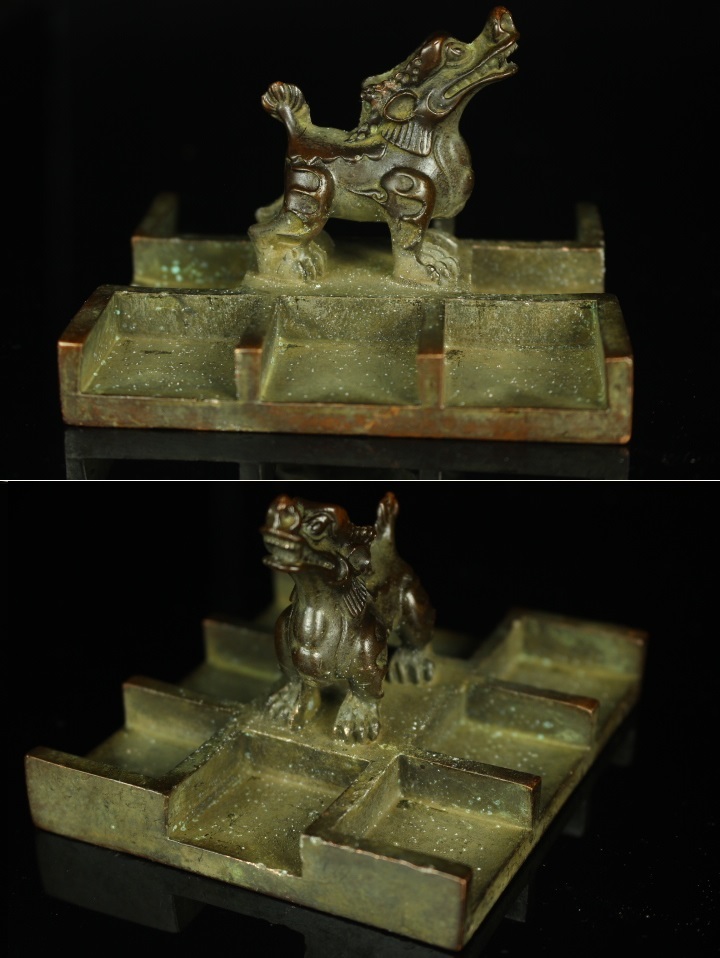 【最上】中国古玩 唐物 銅制 獅子彫　印材　時代物 古銅制印 官印 印材 中国古美術 骨董品　印材　9個_画像5