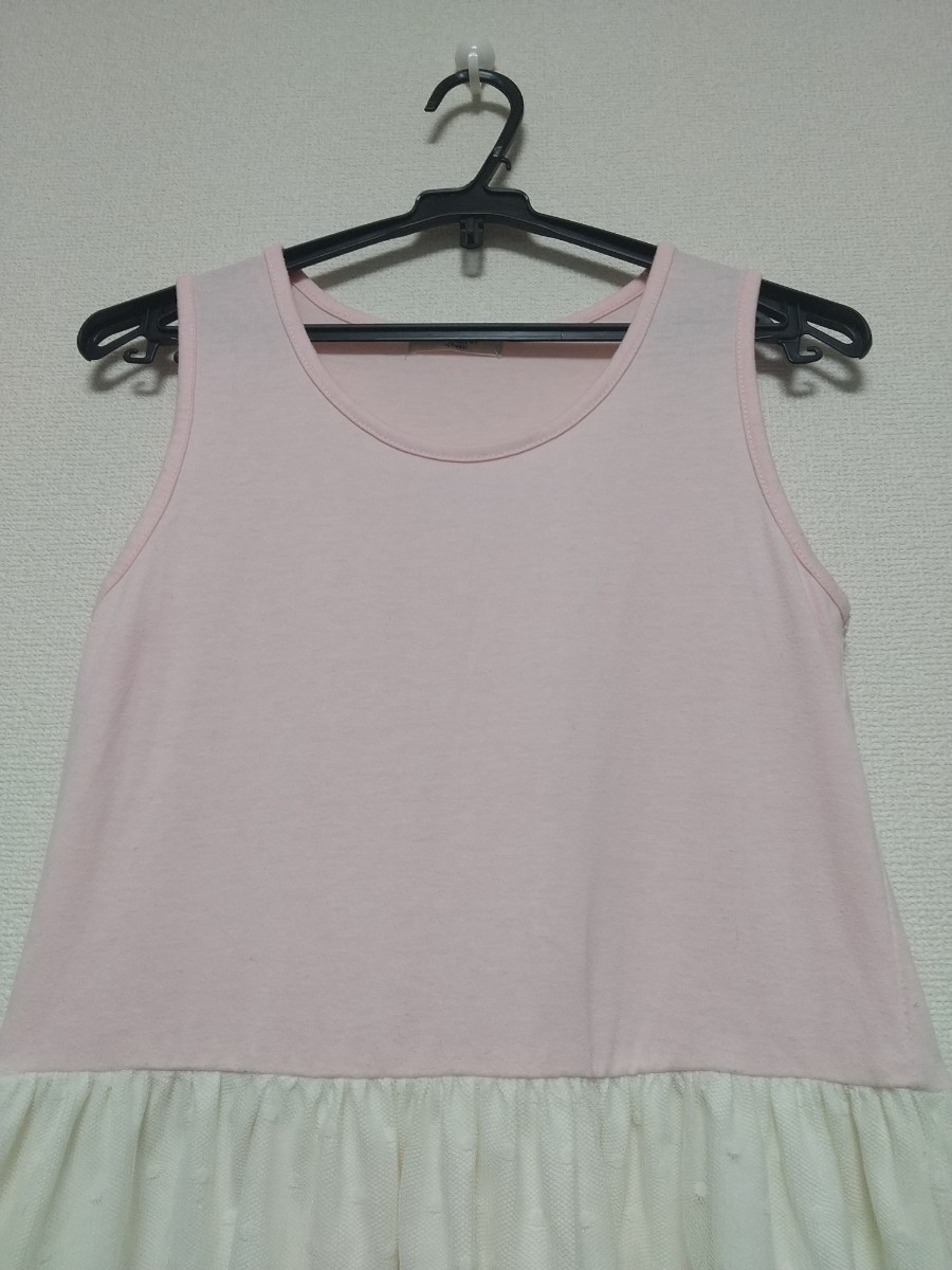 Paypayフリマ 春夏用 ワンピース ピンク ノースリーブ Paypayフリマ 春夏用 ワンピース ピンク ノースリーブ