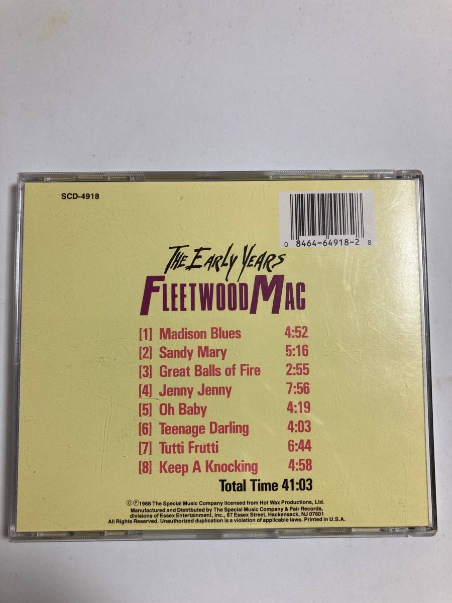 【ブルースロック】フリートウッド・マック(FLEETWOOD MAC)「ザ・アーリー・イアーズ（THE EARLY YEARS)」(レア)中古CD,USオリジ初盤,BR‐8_画像2
