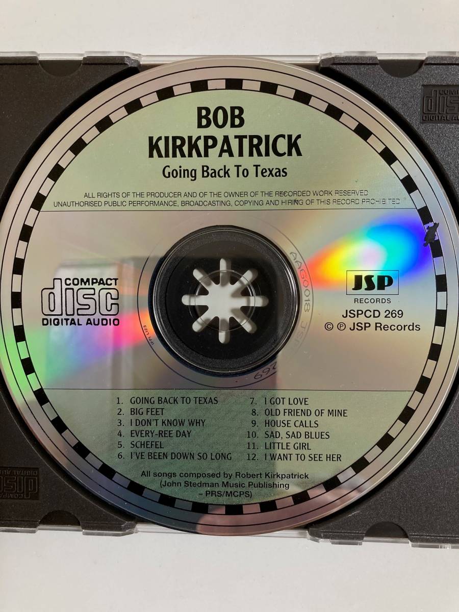 【ブルース】ボブ・カークパトリック（BOB KIRKPATRICK)「Going Back To TEXAS」(レア)中古CD、英国オリジナル初盤、BL-492_画像5