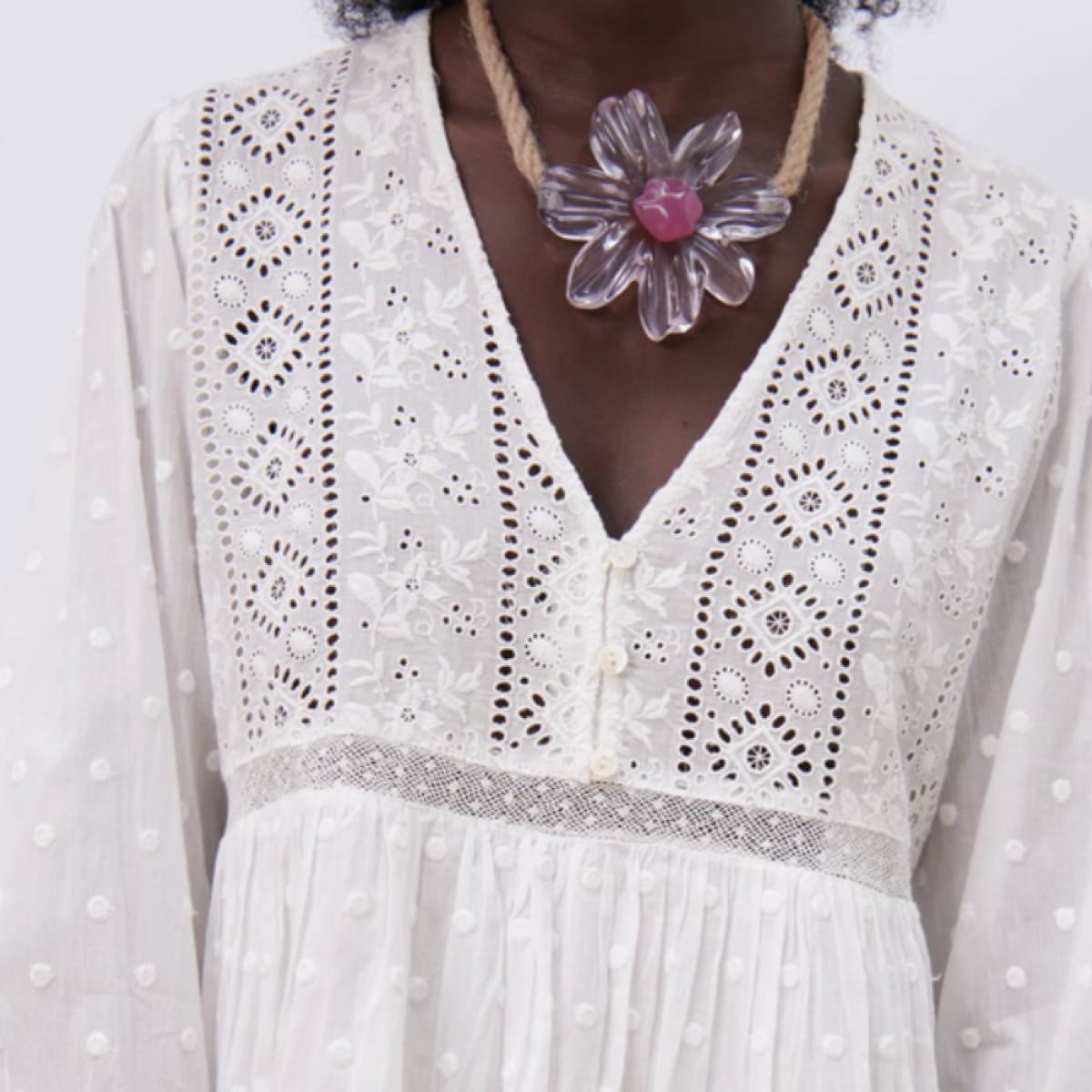 ZARA カットワーク 刺繍ワンピース 新品 レース|Yahoo!フリマ ZARA カットワーク 刺繍ワンピース 新品 レース|Yahoo!フリマ