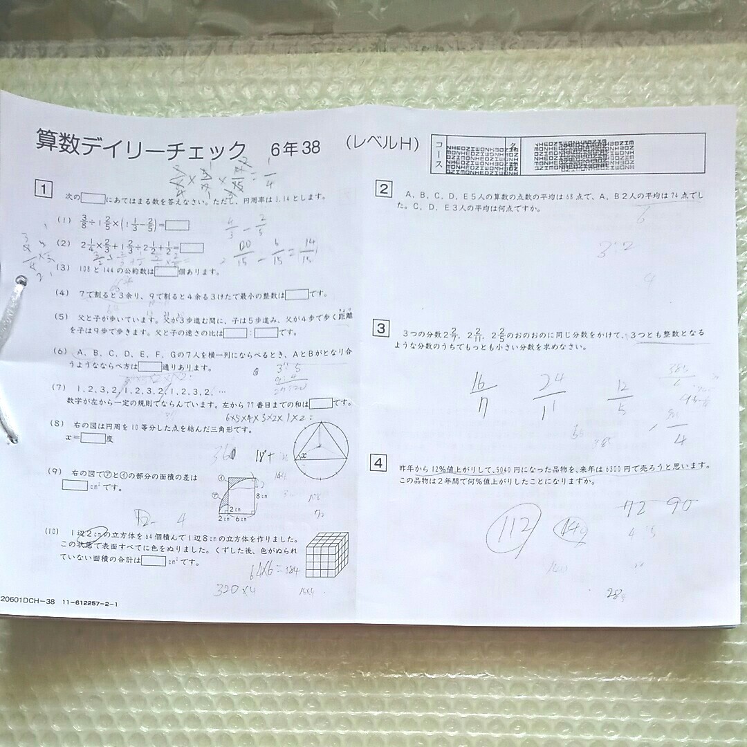 算数デイリーチェック 1年分 小6 サピックス 最新