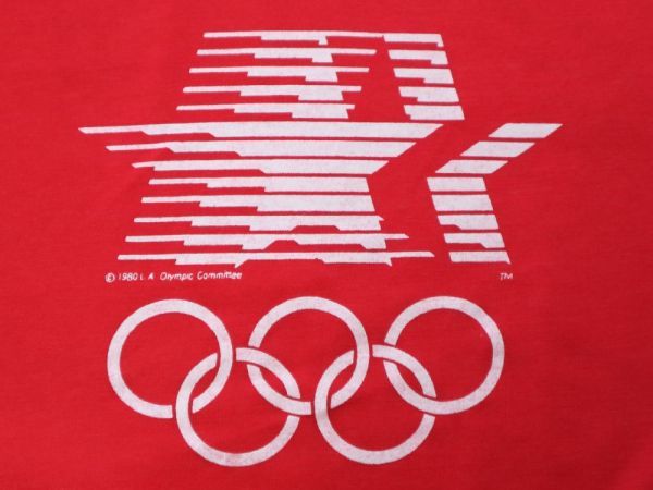 稀少 デッドストック ! 80s Levis リーバイス OLYMPIC ロサンゼルス オリンピック ロス五輪 ビンテージ Tシャツ US-S//2020 2021 東京 五輪_画像2