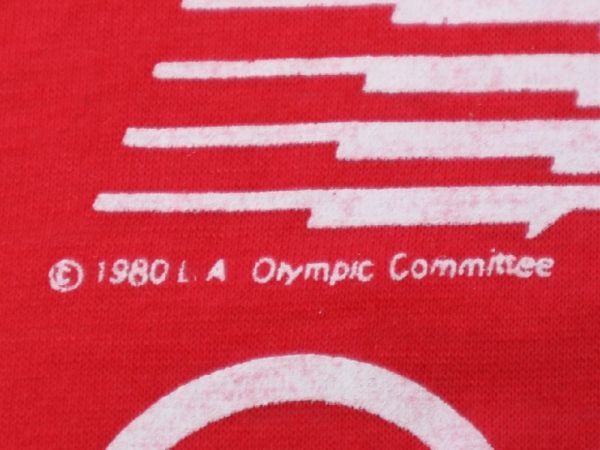 稀少 デッドストック ! 80s Levis リーバイス OLYMPIC ロサンゼルス オリンピック ロス五輪 ビンテージ Tシャツ US-S//2020 2021 東京 五輪_画像3