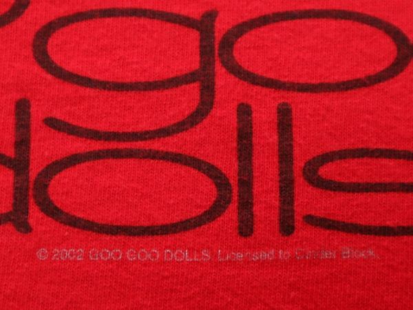 2002年 USA製生地 THE GOO GOO DOLLS グーグードールズ ビンテージ バンドT フォト Tシャツ L//Matchbox Twenty Counting Crows Train Fuel_画像2