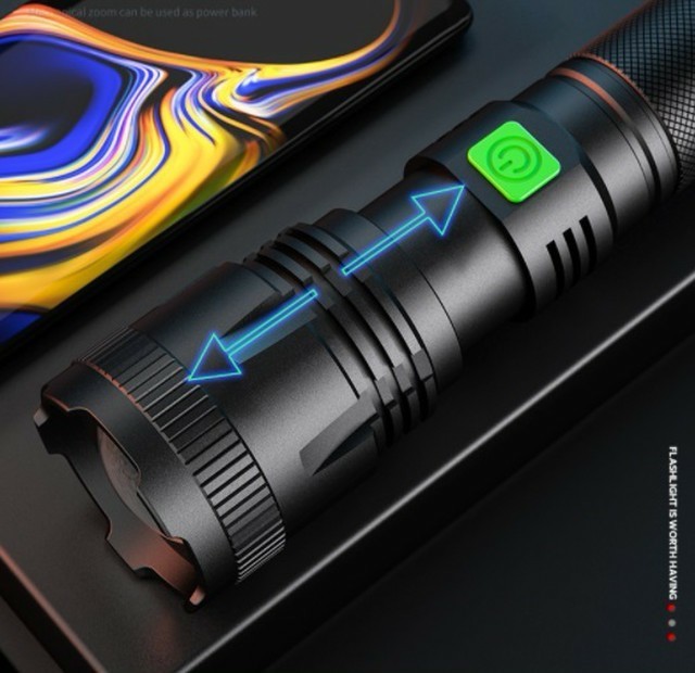 新品 USBケーブル付き懐中電灯 led USB充電式 強力 M10XPE 防水