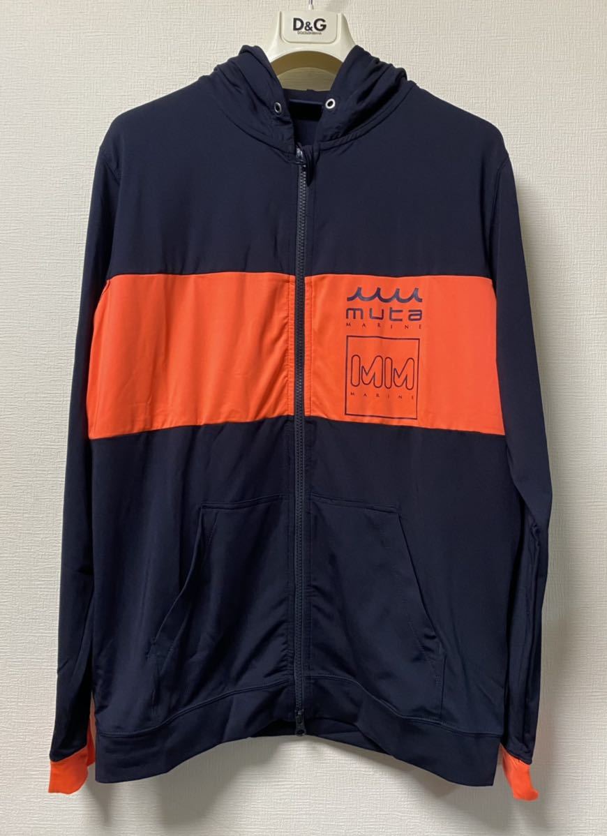 muta MARINE/ムータマリンラッシュパーカーネイビーオレンジL811 - www