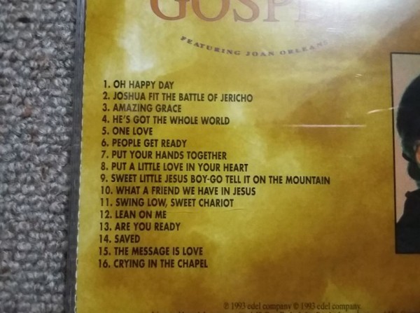 USMUS ★ 中古CD 洋楽 ゴスペル Best of Gospel featuring Joan Orleans 1993年_画像3