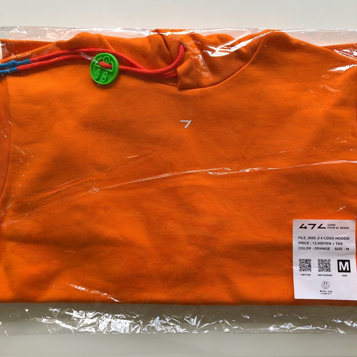 新品 code47L パーカー TKCH タイショウ M 限定色 オレンジ 送料 新品 code47L パーカー TKCH タイショウ M 限定色 オレンジ 送料