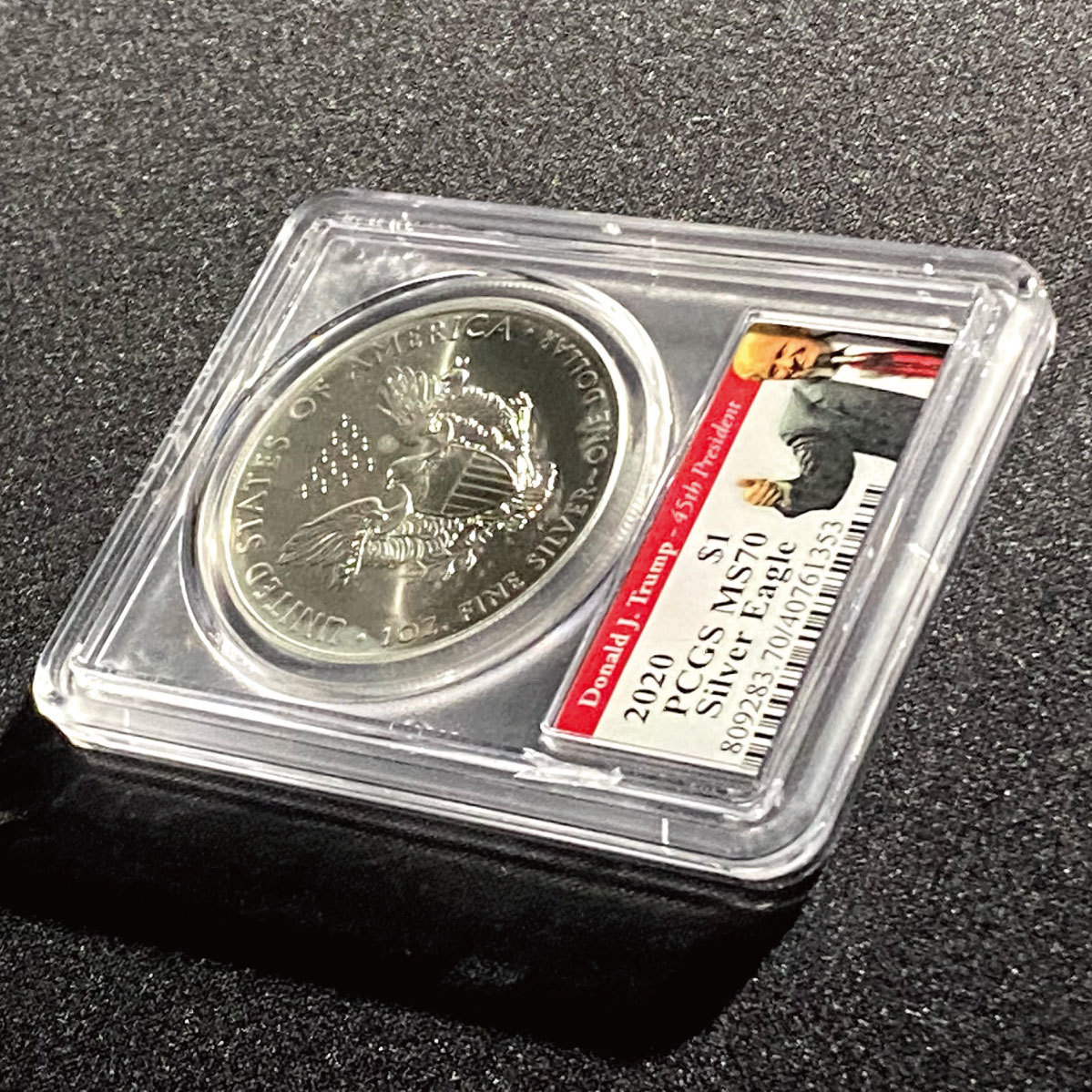 赤のトランプ 最高鑑定 アメリカ 銀貨 コイン シルバー イーグル 銀貨 