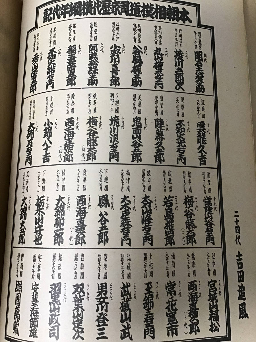 ★歴代横綱手形/司家公認/昭和17年/大型本/相撲/和装/大相撲/横綱