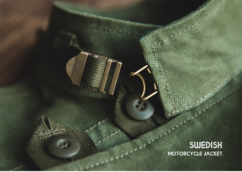 スウェーデン軍 モーターサイクル ジャケット 復刻品 カーキ メンズ サイズ選択可M～2XL ブルゾン 復刻 ヴィンテージ風 新品未使用