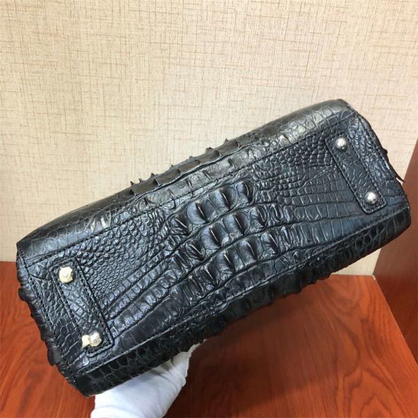 ☆逸品 クロコダイル ワニ革 ハンドバッグ ブリーフケース 書類かばん 背部革 鞄 通勤 ビジネス メンズ 男性 バック 大容量 プレゼント_画像6