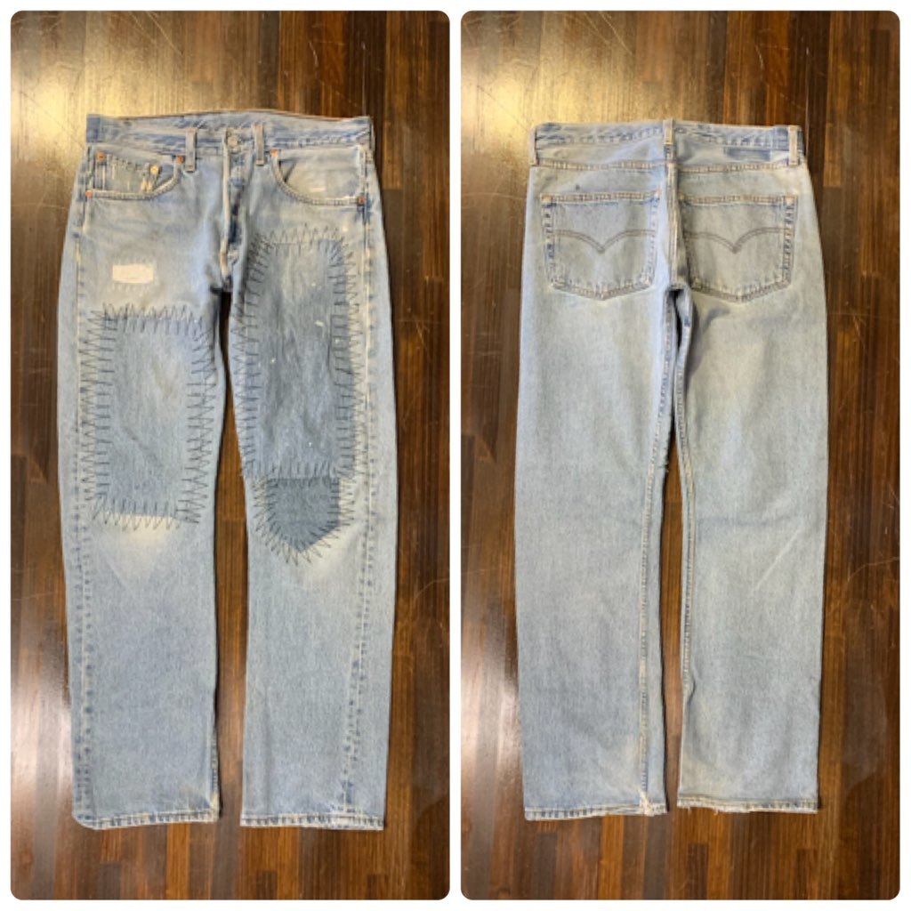 メンズ パンツ 個性的 ♪ Levi's 501 リーバイス デニム ジーンズ カスタム リメイク USA FC542TC/ W32_画像3