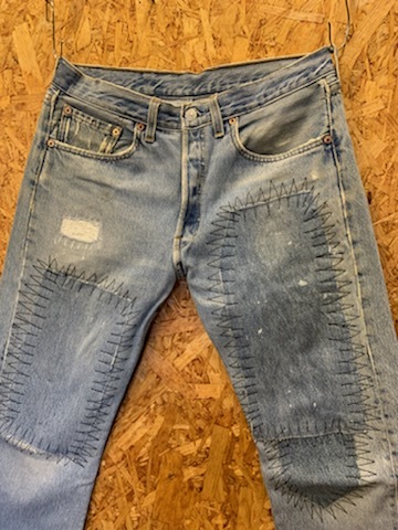 メンズ パンツ 個性的 ♪ Levi's 501 リーバイス デニム ジーンズ カスタム リメイク USA FC542TC/ W32_画像2