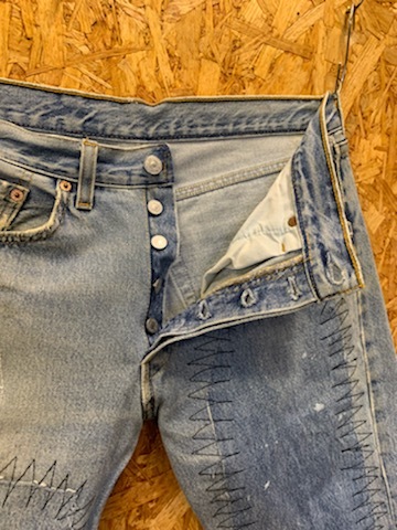 メンズ パンツ 個性的 ♪ Levi's 501 リーバイス デニム ジーンズ カスタム リメイク USA FC542TC/ W32_画像8