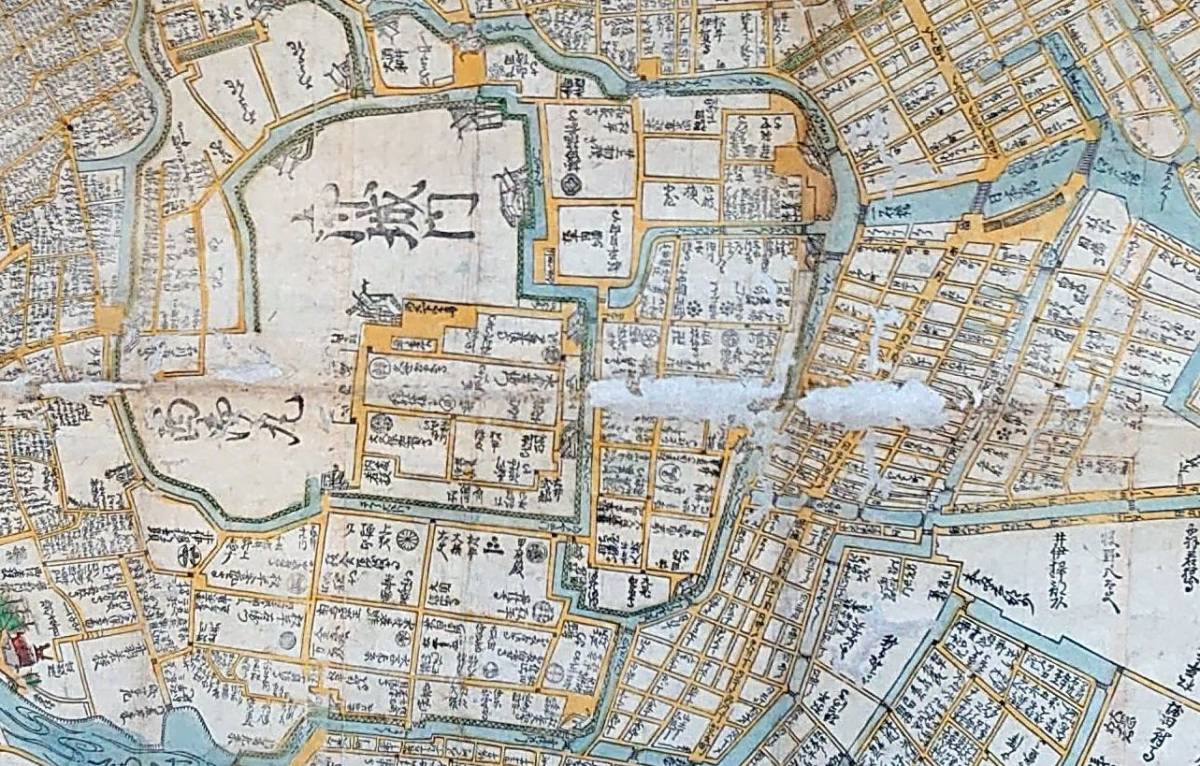 f21030501〇江戸古地図 増補江戸大絵図 天和2年(1682年) 木版 f21030501〇江戸古地図 増補江戸大絵図 天和2年(1682年) 木版