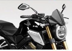 Honda CB650R cb650r 2019- アルミショートスクリーン 黒_画像4
