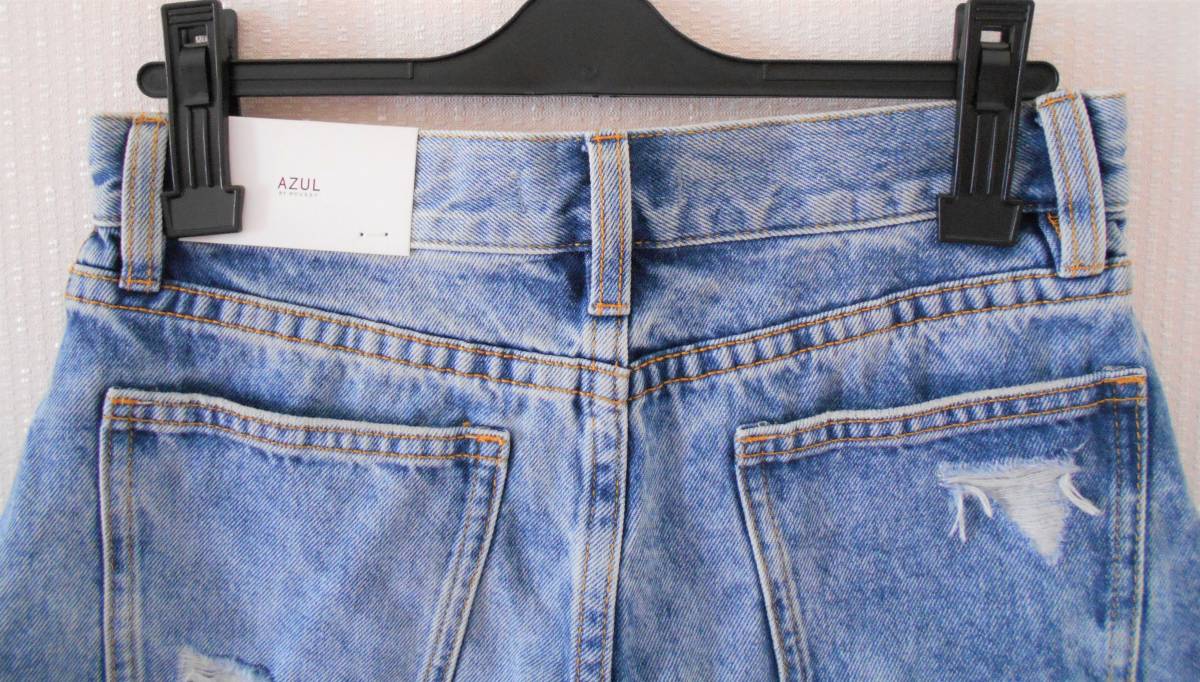 [ new goods ]40% off AZUL BY MOUSSY lady's Denim short pants L size cotton 100%