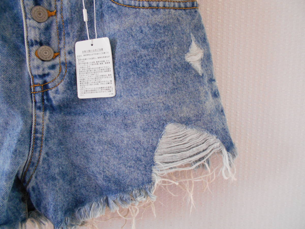 [ new goods ]40% off AZUL BY MOUSSY lady's Denim short pants L size cotton 100%