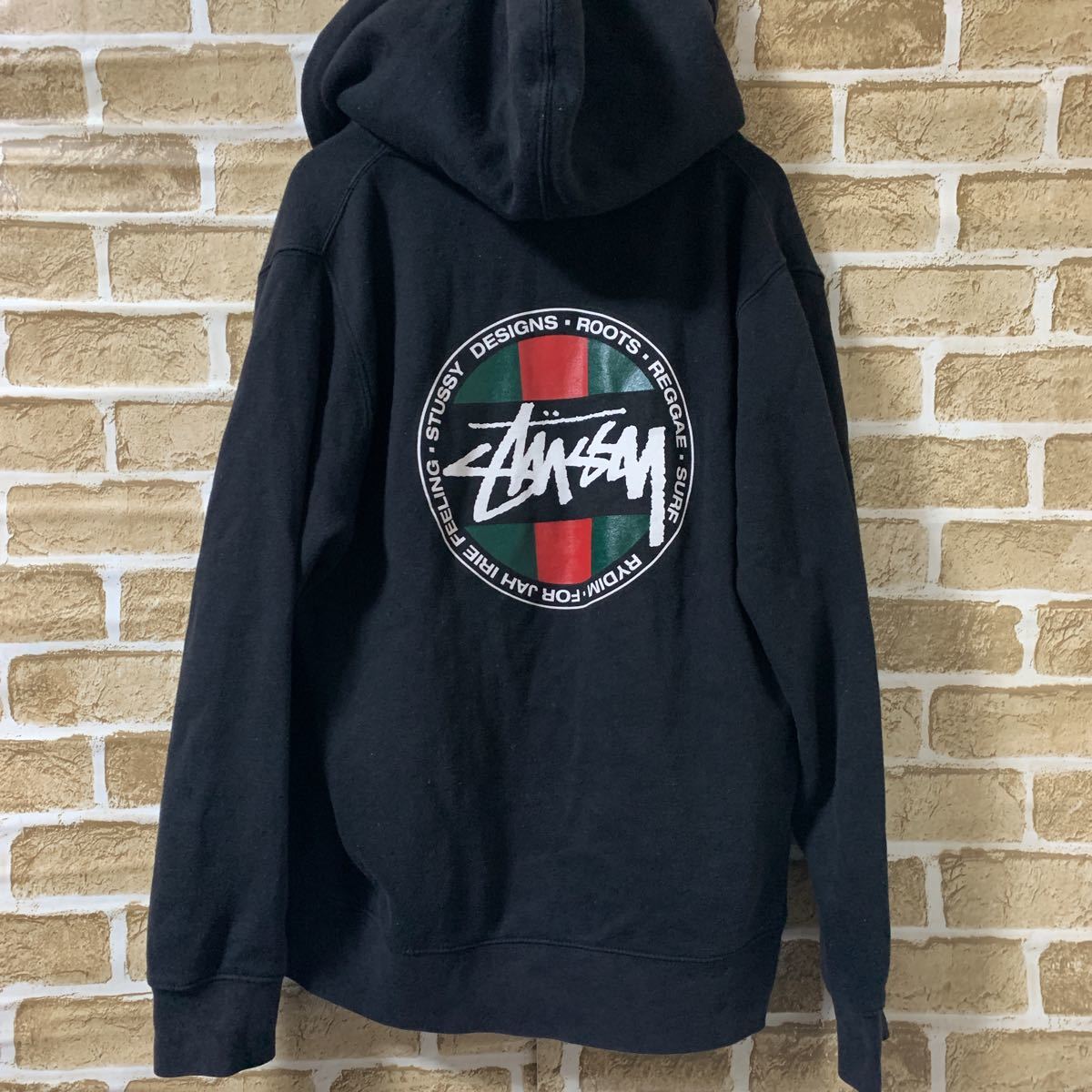 STUSSY ステューシー パーカー バックプリントロゴ スモール ラスタ