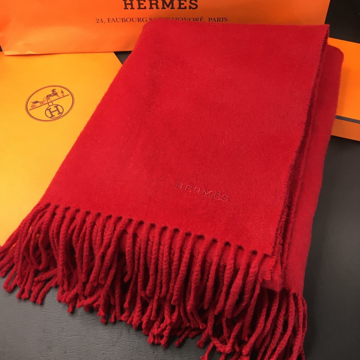 なぎさ様 美品 エルメスオレンジ 大判ストール カシミヤ 安い特注 jrga.jp