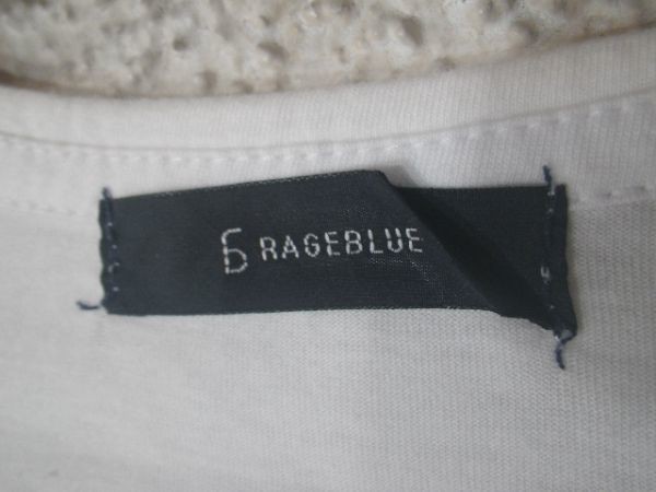 ｎ4759　RAGEBLUE　レイジブルー　爽やか　半袖　ボーダー　tシャツ　M　人気　送料格安_画像3