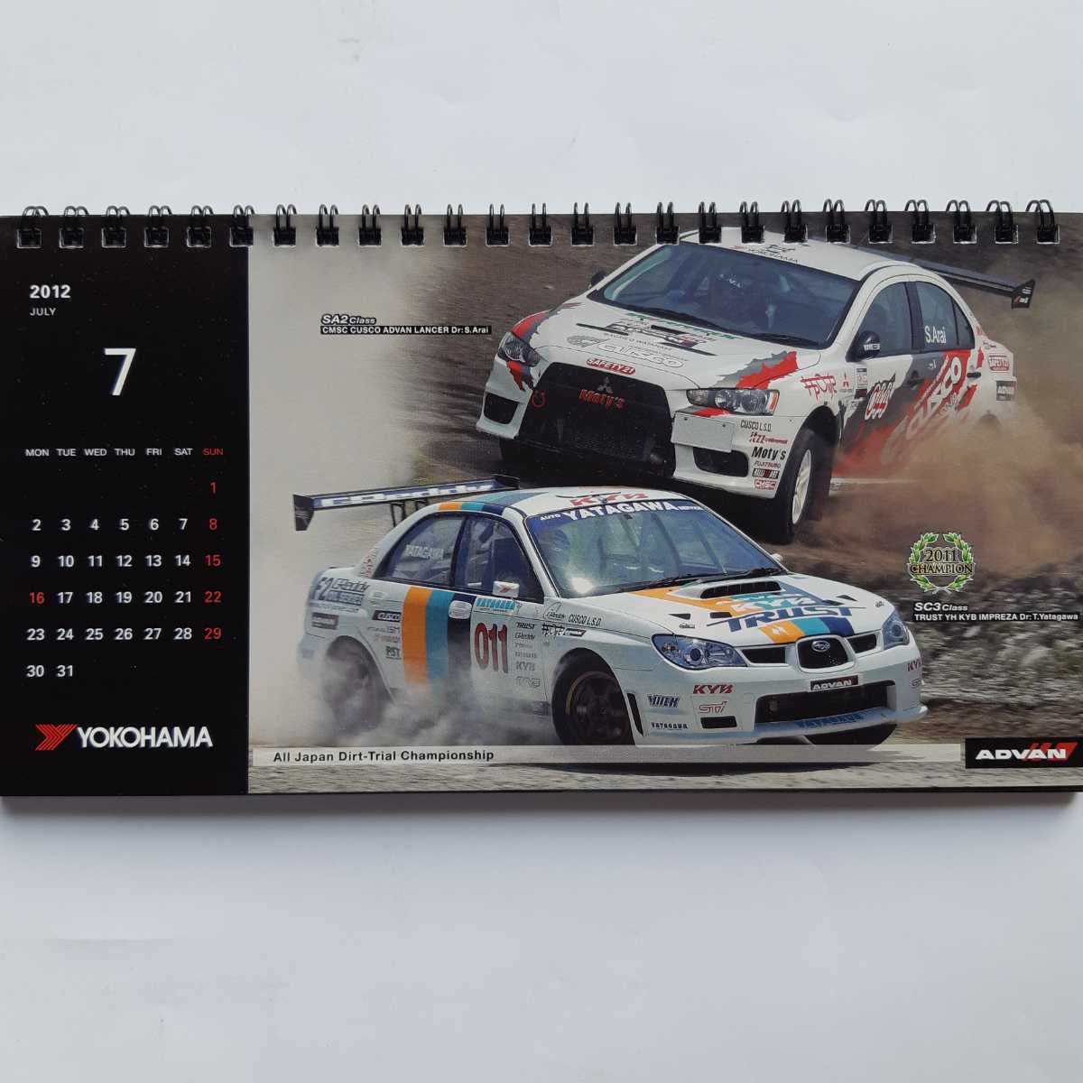 YOKOHAMA MOTORSPORTS CALENDAR 2012年　ヨコハマ　モータースポーツ　卓上カレンダー_画像7