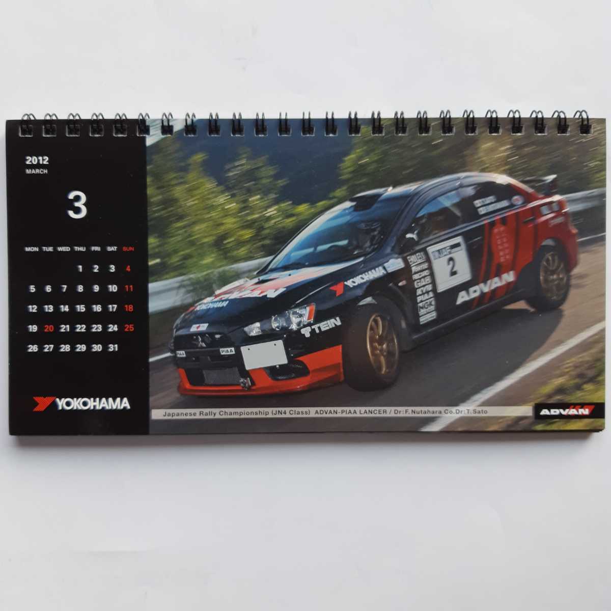 YOKOHAMA MOTORSPORTS CALENDAR 2012年　ヨコハマ　モータースポーツ　卓上カレンダー_画像3