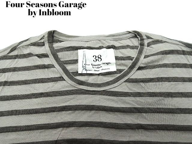 38【Four Seasons Garage by In bloom 0100-37511 フォーシーズンズガレージインブルーム ボーダーTシャツ ブラウンボーダー】_画像4