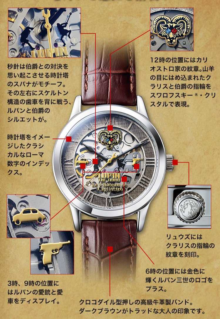 レア 世界限定1979個 ルパン三世 カリオストロの城 機械式 腕時計 40