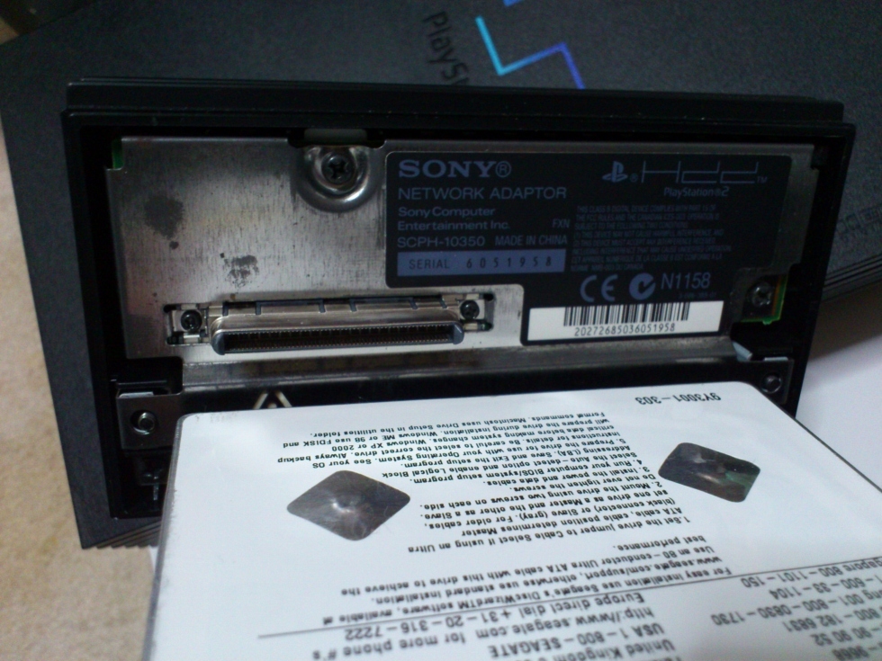 PlayStation2 + 40GBHDD + ネットワークアダプタ + FreeMcBoot(8MBメモリーカード) セット 中古_画像5