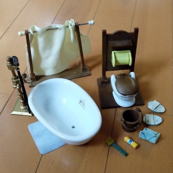 バスルームとトイレセット シルバニアファミリー シルバニア お風呂 洗面所