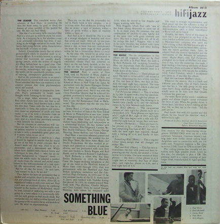 ３枚で送料無料【米Hi Fi Jazz】Paul Horn/Something Blue_画像3