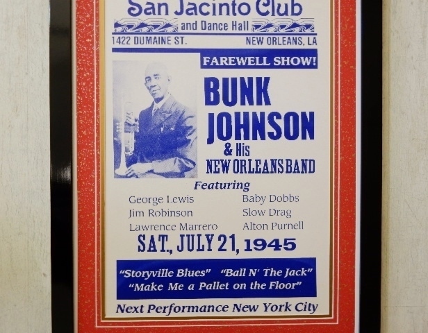 Bunk Johnson/ギグポスター/額装/バンク ジョンソン/ニューオリンズ・ジャズ/ディキシー/Dixie Jazz/ガンボアート/New Orleans_画像2