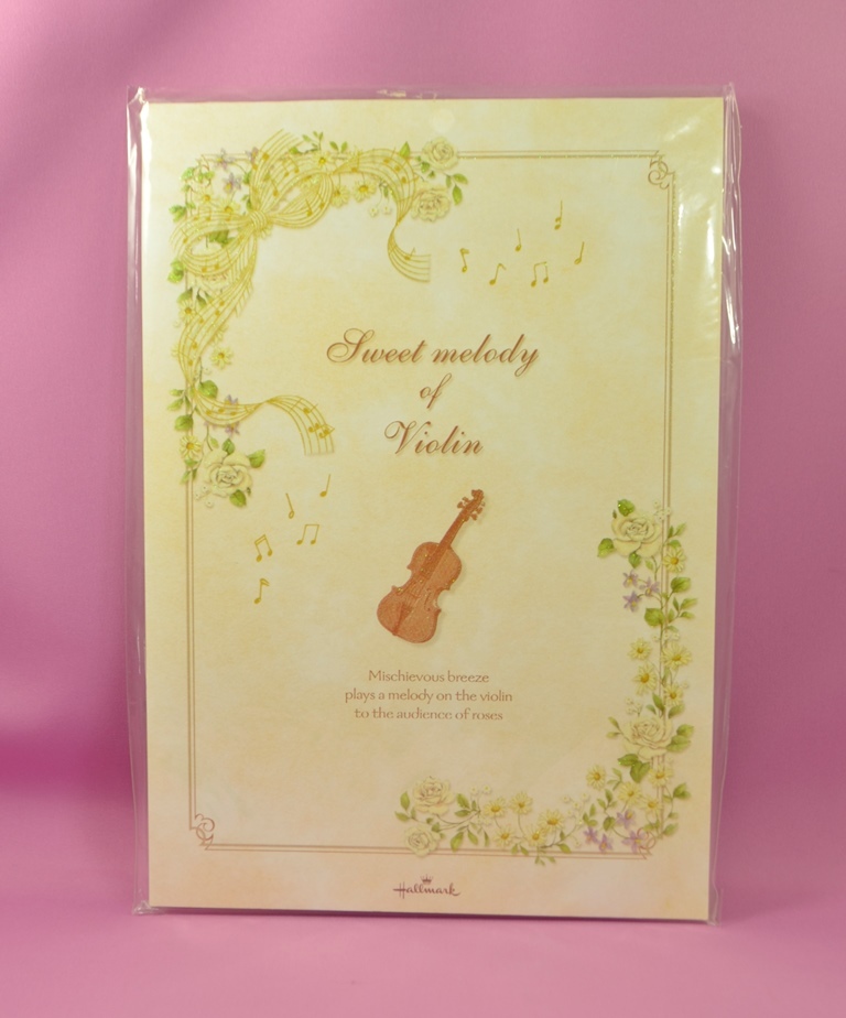 【新品未開封品】便箋（HALLMARK製　Sweet melody of Violinl）_画像1