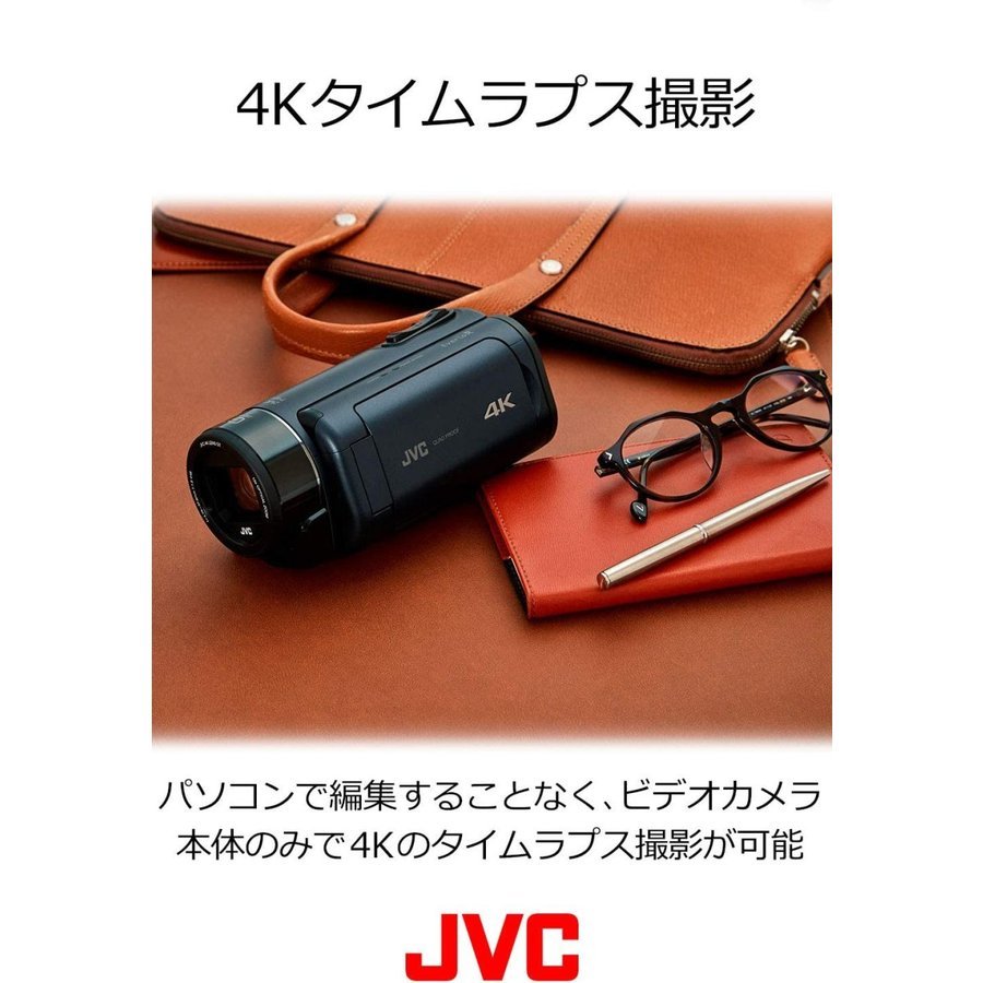 ビクター JVC KENWOOD Everio R GZ-RY980-A 4K対応 ビデオカメラ ディープオーシャンブルー Wi-Fi搭載 中古_画像4