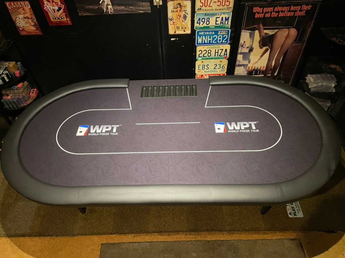 本物の 激レアWPT仕様!ポーカーテーブル 10人 バカラ ブラック