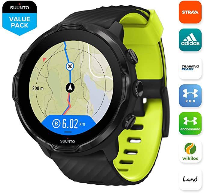 新品★送料無料★SUUNTO(スント) SUUNTO7 (スント7) スマートウォッチGPS SS050379000 ブラックライム ウェアラブル 心拍数