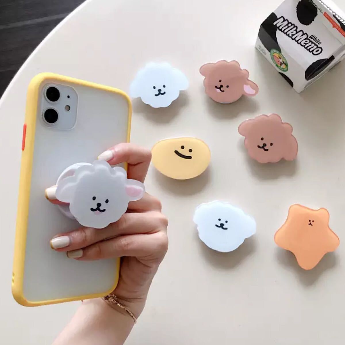 ポップソケット　韓国　かわいい　おしゃれ　スマホグリップ　iPhone 人