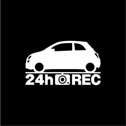 [do RaRe ko] Fiat 500[312 series ] previous term model 24 hour video recording middle sticker 