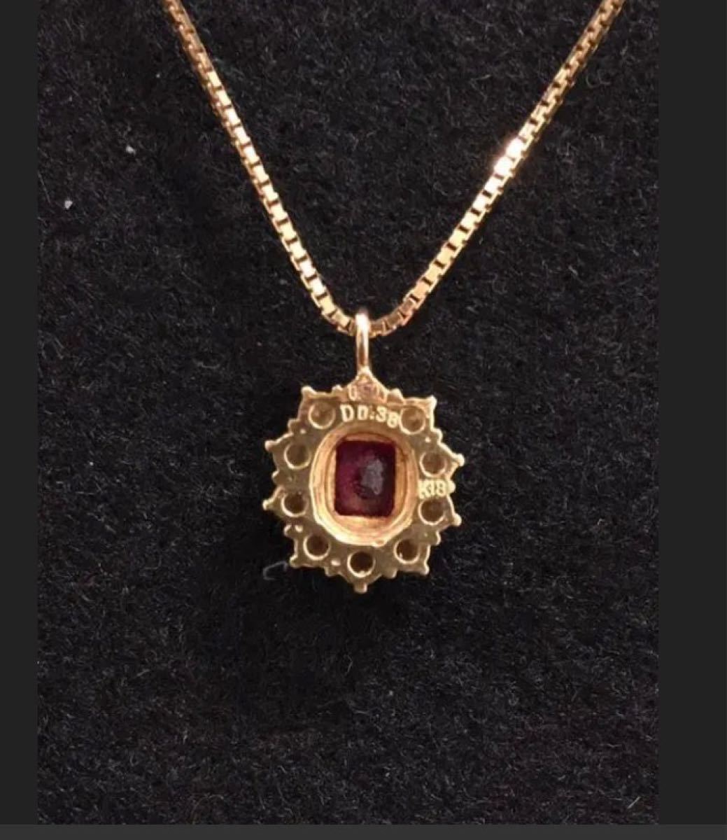 【極美品】高級ルビー・ダイヤネックレス