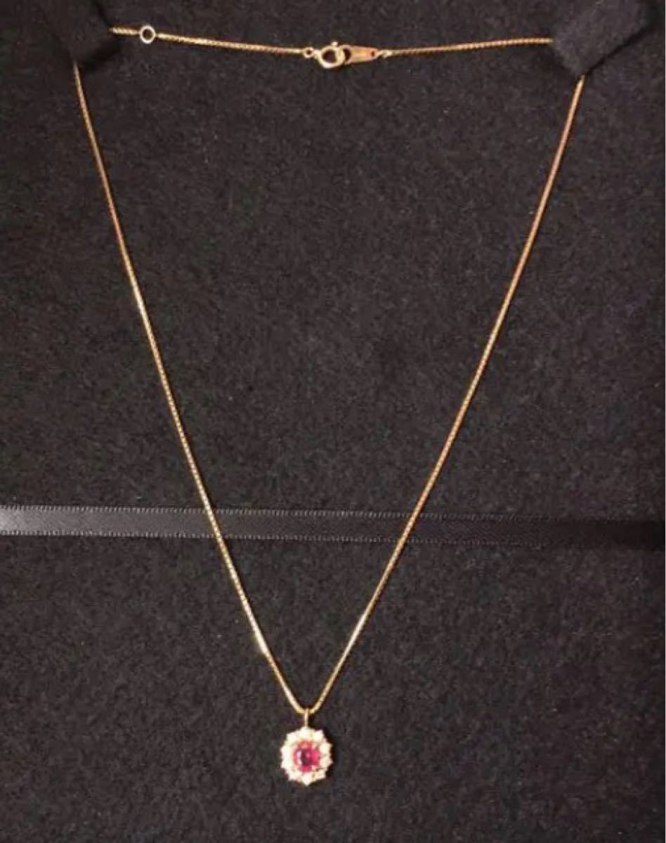 【極美品】高級ルビー・ダイヤネックレス