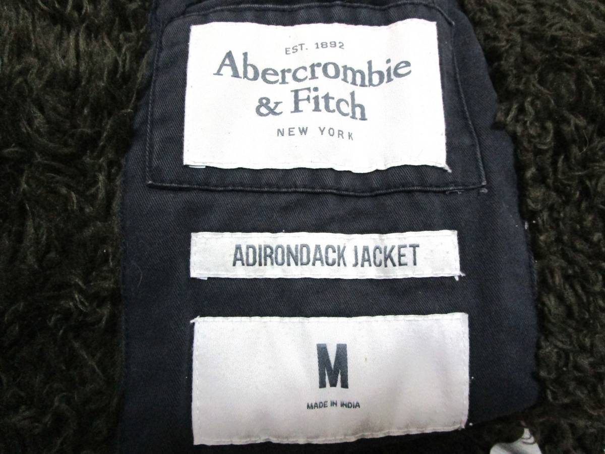 即決！ヴィンテージ！Abercrombie &Fitch アバクロ ダメージ加工デザイン MA-1 中綿入り ジャケット Msize表記 Lsize相当_画像9