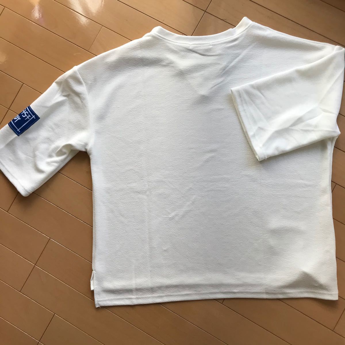 Tシャツ 韓国 ストリート 半袖 七部袖 7部袖 シンプル オーバーサイズ L 白 ホワイト クルーネック 無地 カットソー